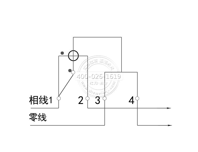 单相电子式电表单进单出接线图